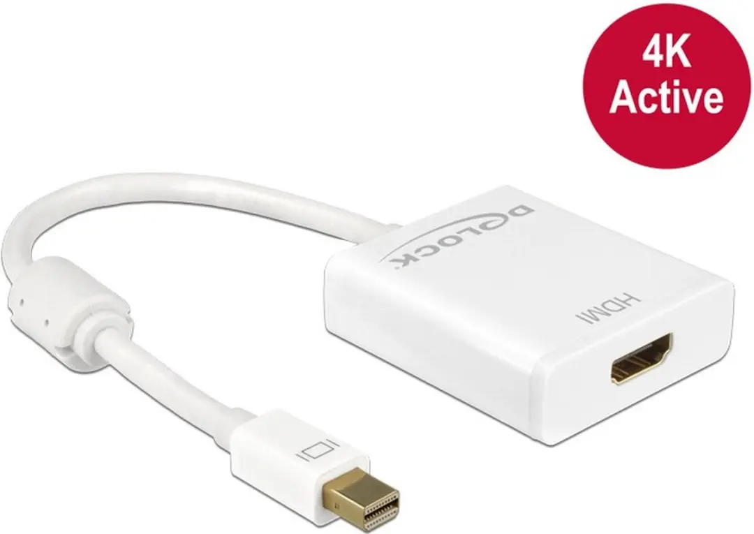 Delock Mini DisplayPort naar HDMI Adapter 4K 30Hz - Wit