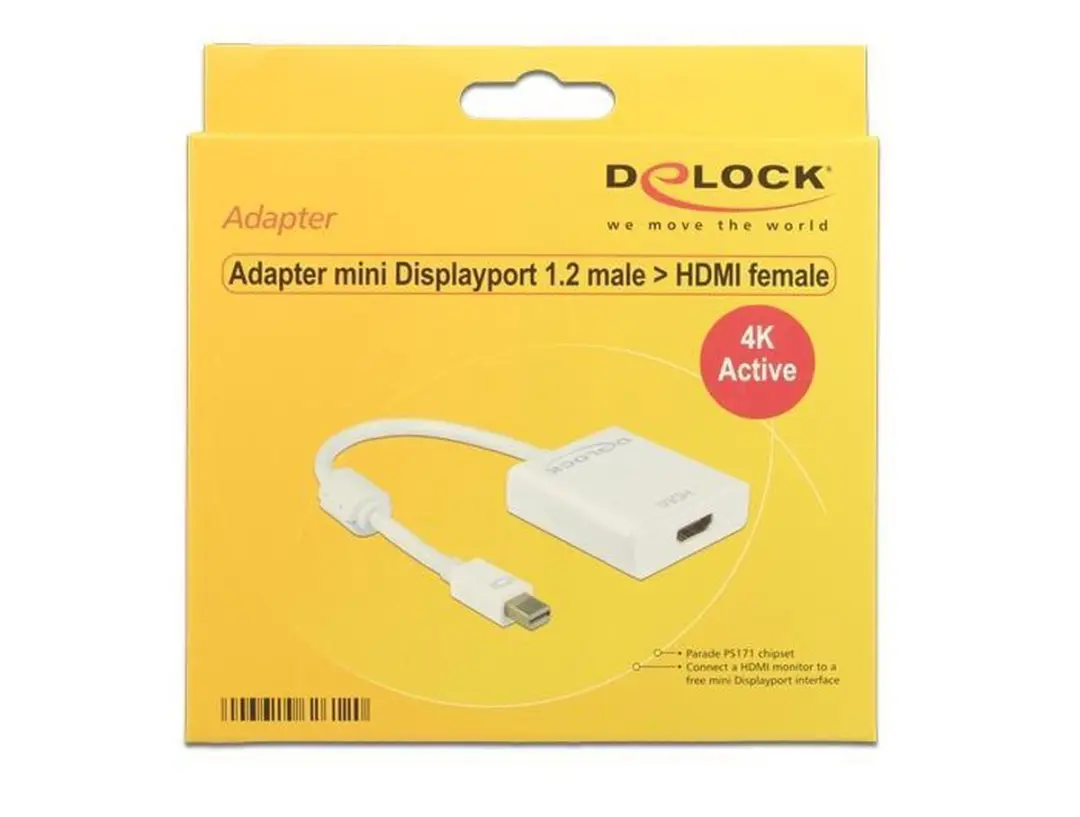 Delock Mini DisplayPort naar HDMI Adapter 4K 30Hz - Wit - afbeelding 6 van 6