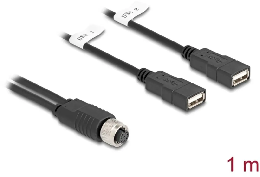Delock M12 A-coded 8-pin Kabel