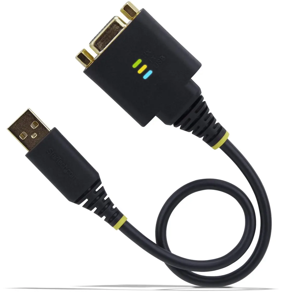 Startech 1P1FFCN-USB-SERIAL USB naar Null Modem Kabel - Zwart