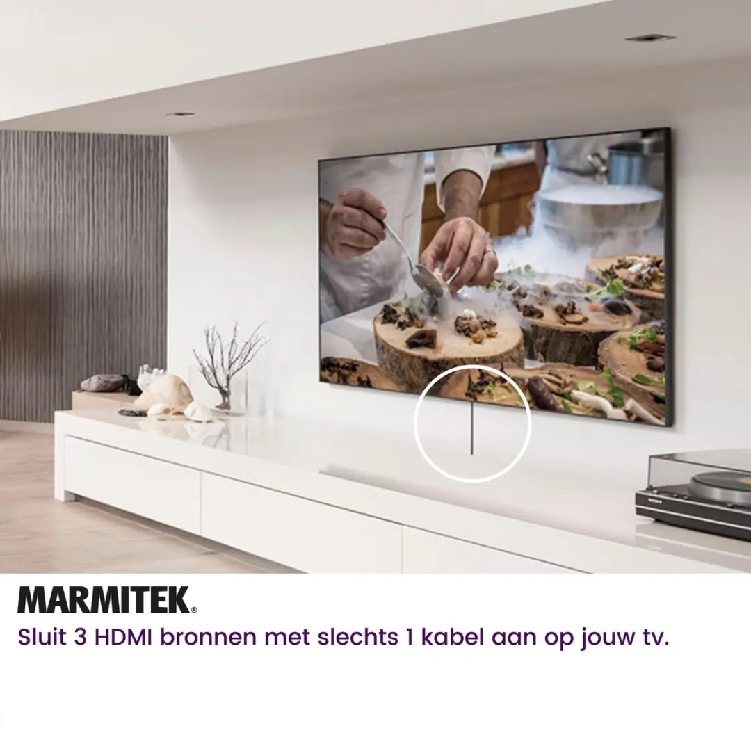 Marmitek Connect 310 UHD HDMI Switch 3 Poorten - Antraciet