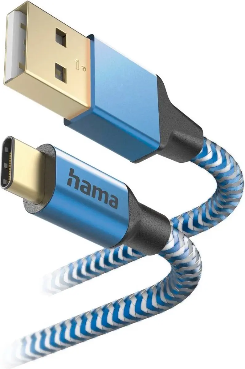 Hama USB-A naar USB-C Kabel 3A 150cm - Blauw