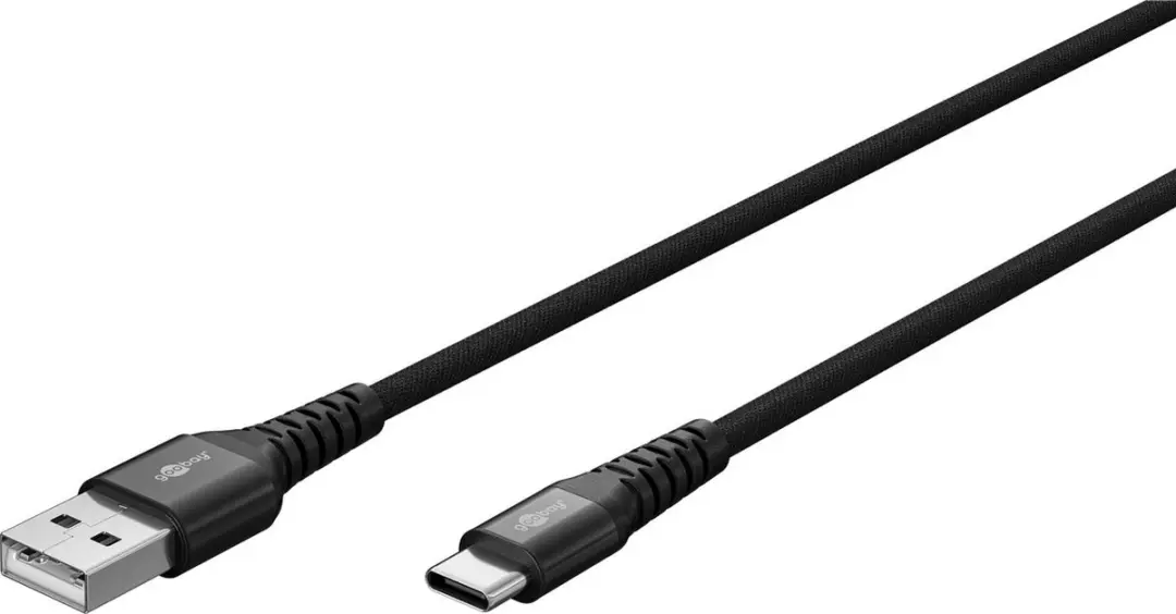 Goobay USB-C naar USB-A Kabel 60W 1m - Zwart