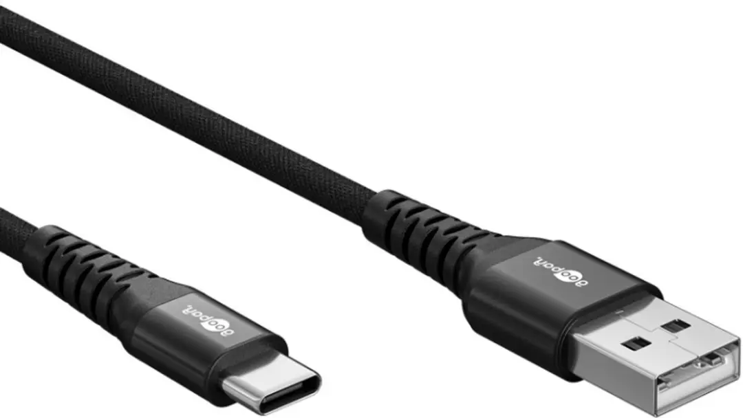 Goobay USB-C naar USB-A Kabel 60W 1m - Zwart