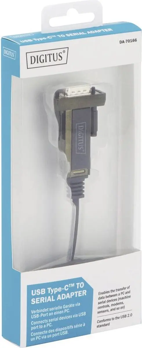 Digitus USB 2.0 Adapterkabel 1m - Transparant