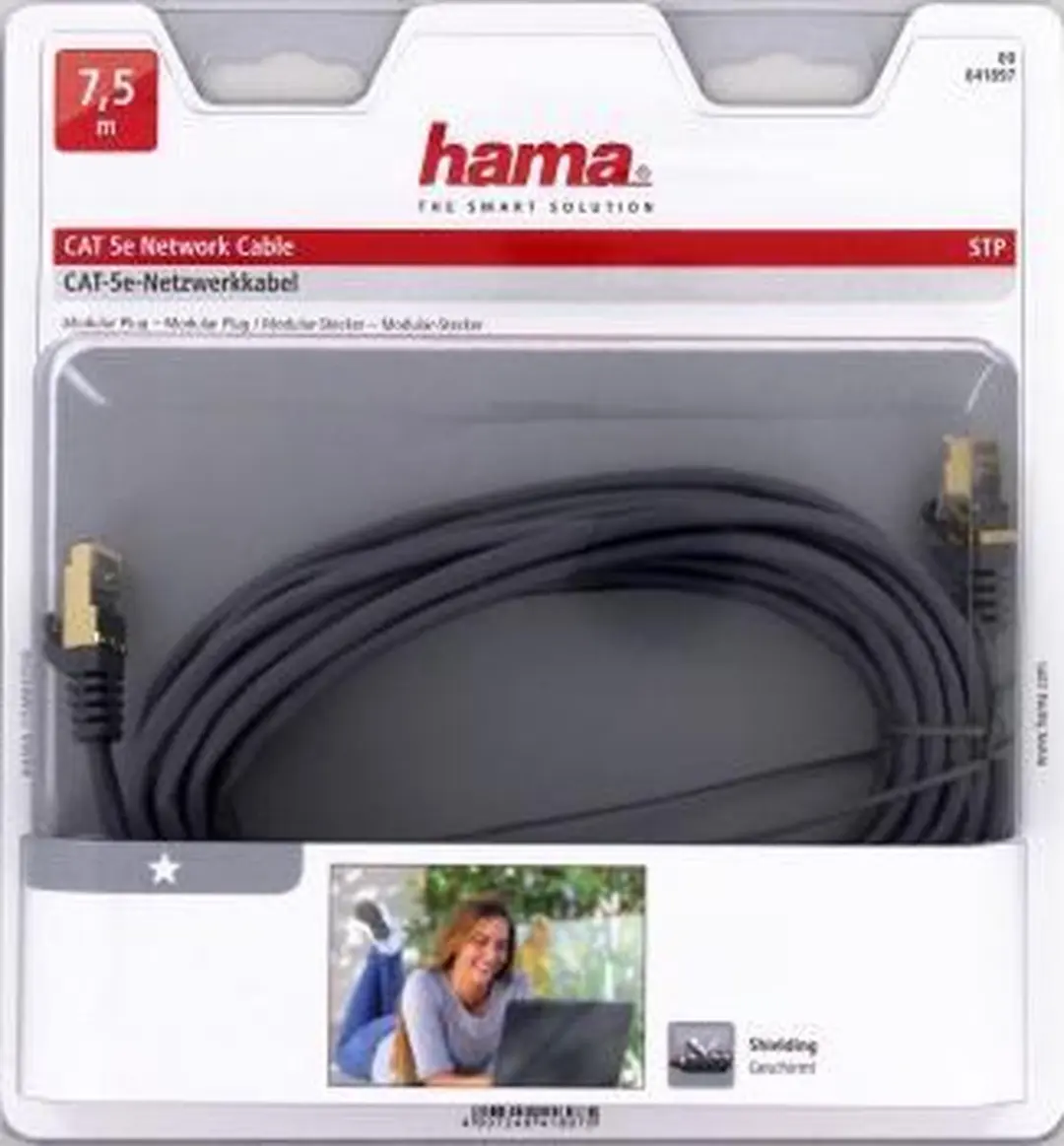 Hama STP CAT5e Netwerk Kabel 7.5m - Grijs