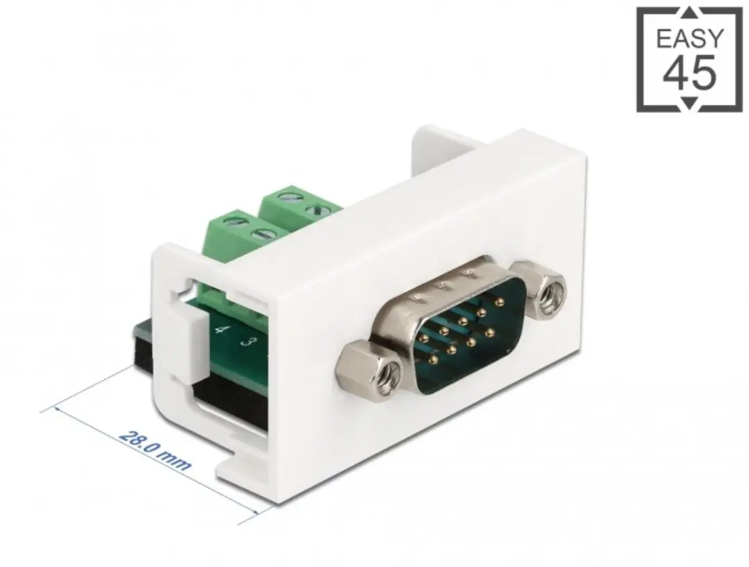 Delock Easy 45 D-Sub 9 Pin Male naar Terminal Block