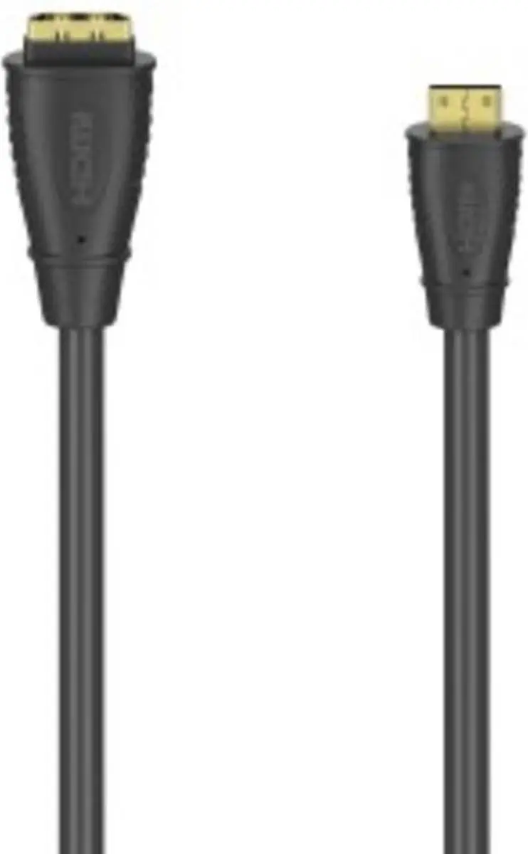 Hama HDMI Type C naar Type A Verguld Adapter - Zwart