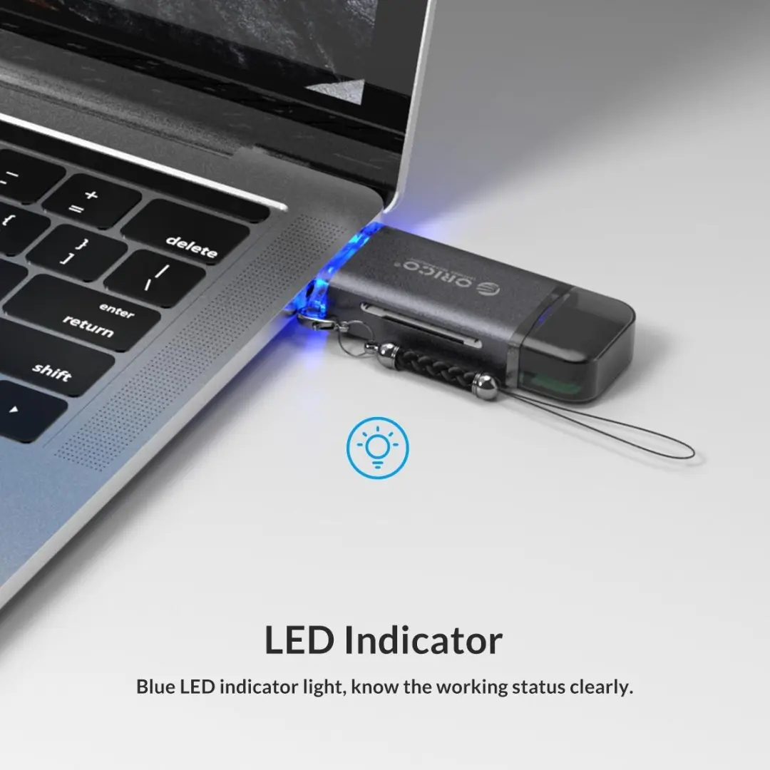 ORICO ORI-3CR61-GY USB 3.0 Kaartlezer - Grijs