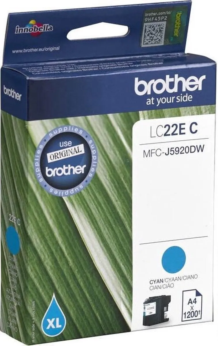 Brother LC-22EC Cyaan Inktcartridge - 11ml