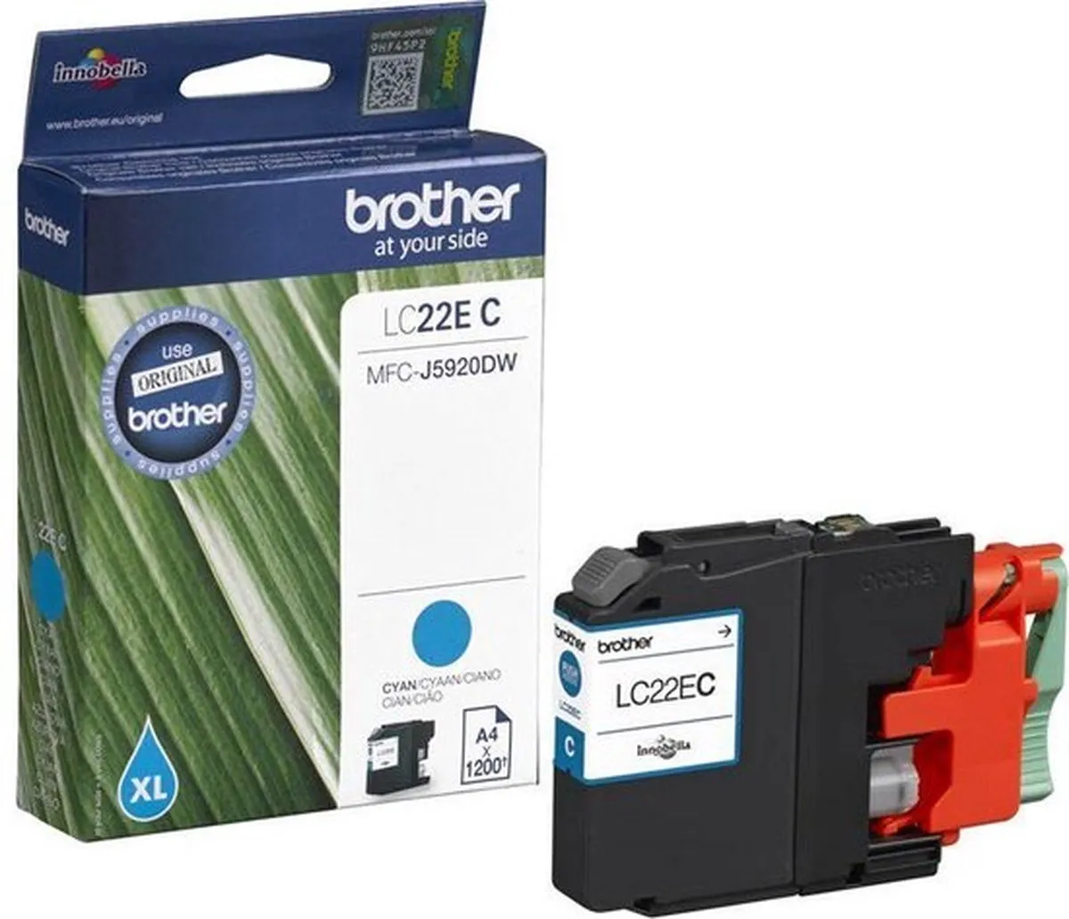 Brother LC-22EC Cyaan Inktcartridge - 11ml