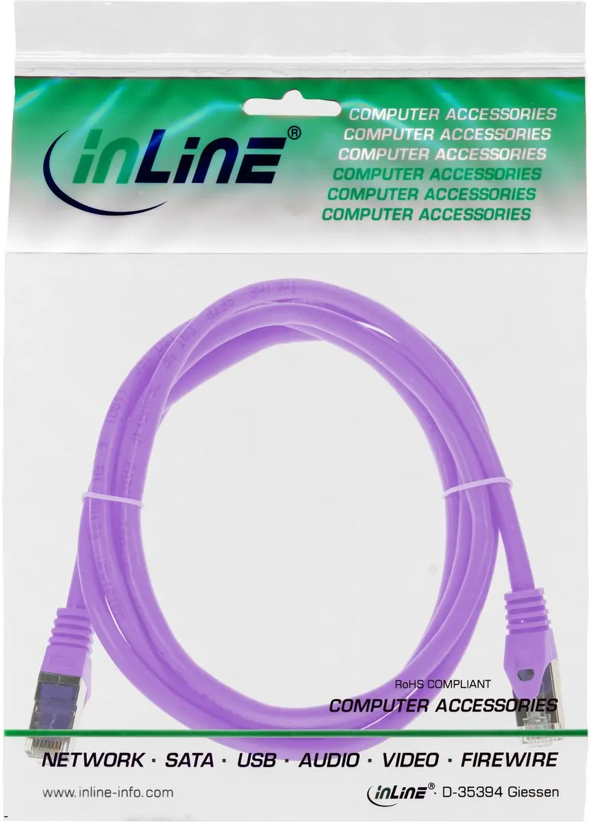 InLine Patchkabel SF/UTP Cat.5e 2m - Paars