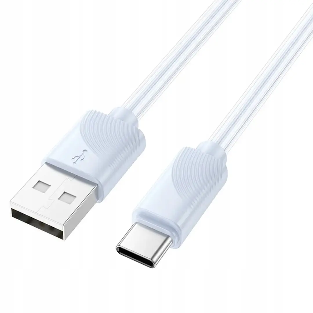 Hoco USB-A naar USB-C Kabel 1m - 3A Snelladen & Data - Wit