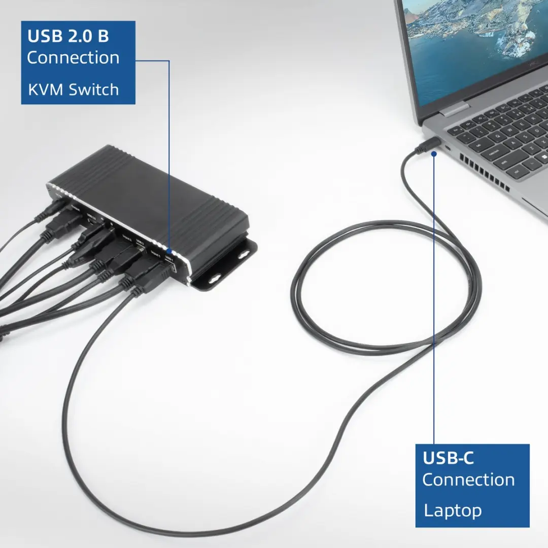 ACT USB-C naar USB-B Kabel SB0013 - 1,8m - Zwart - afbeelding 6 van 6