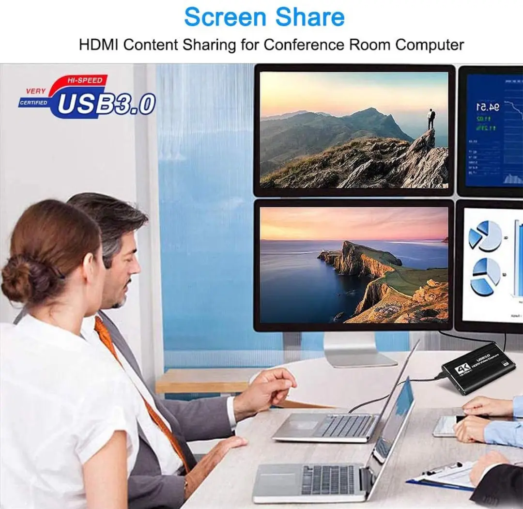 NÖRDIC VDCP-2 HDMI Adapter 4K 60Hz - USB 3.0 - Zwart - afbeelding 6 van 6