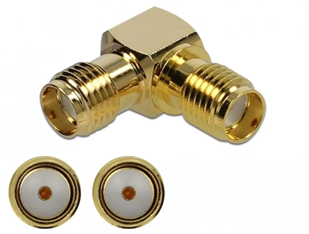 Delock SMA Jack naar SMA Jack 90° Adapter 10 GHz