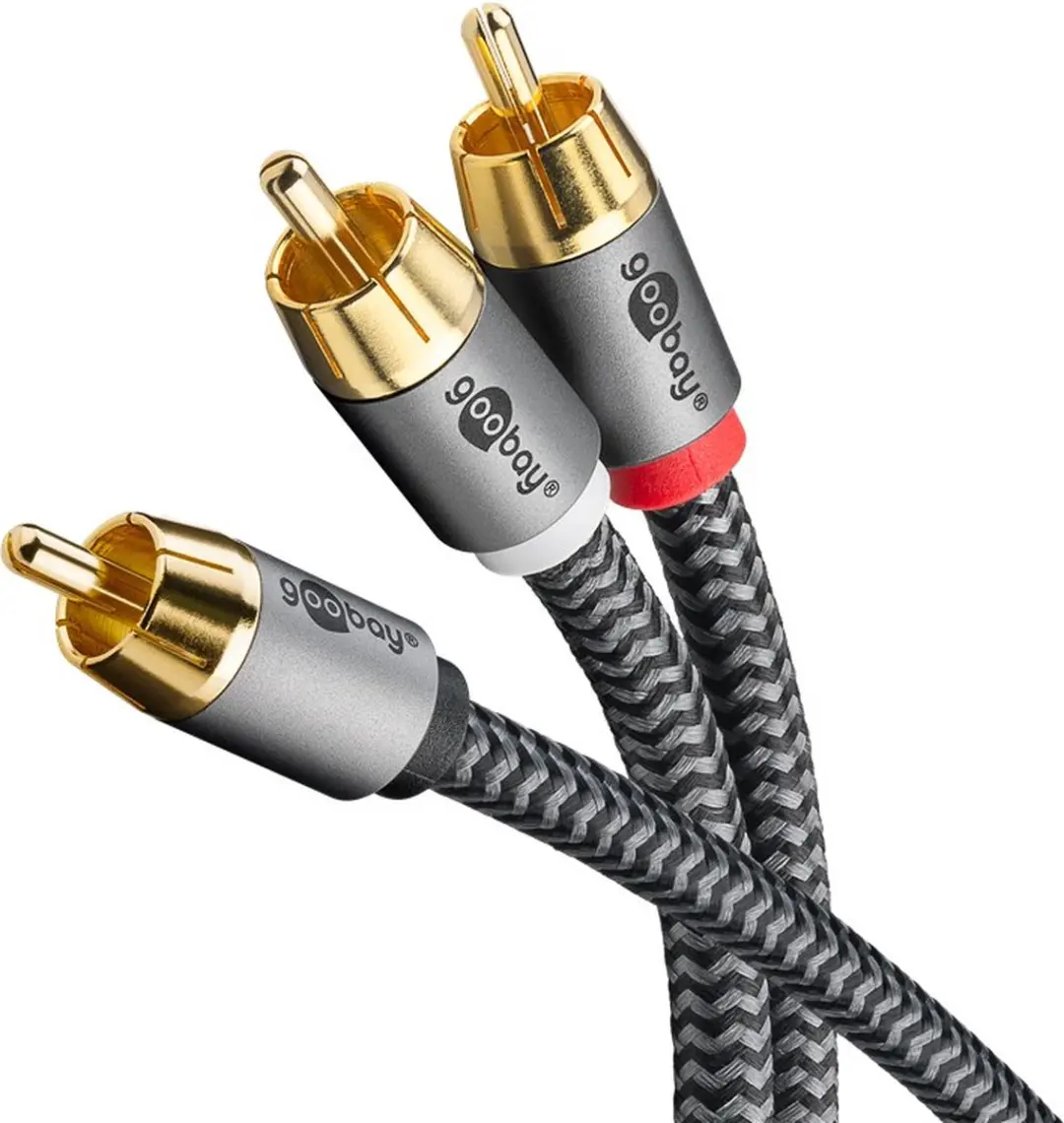 Goobay Plus Subwoofer/Stereo Kabel RCA-Y - Zwart