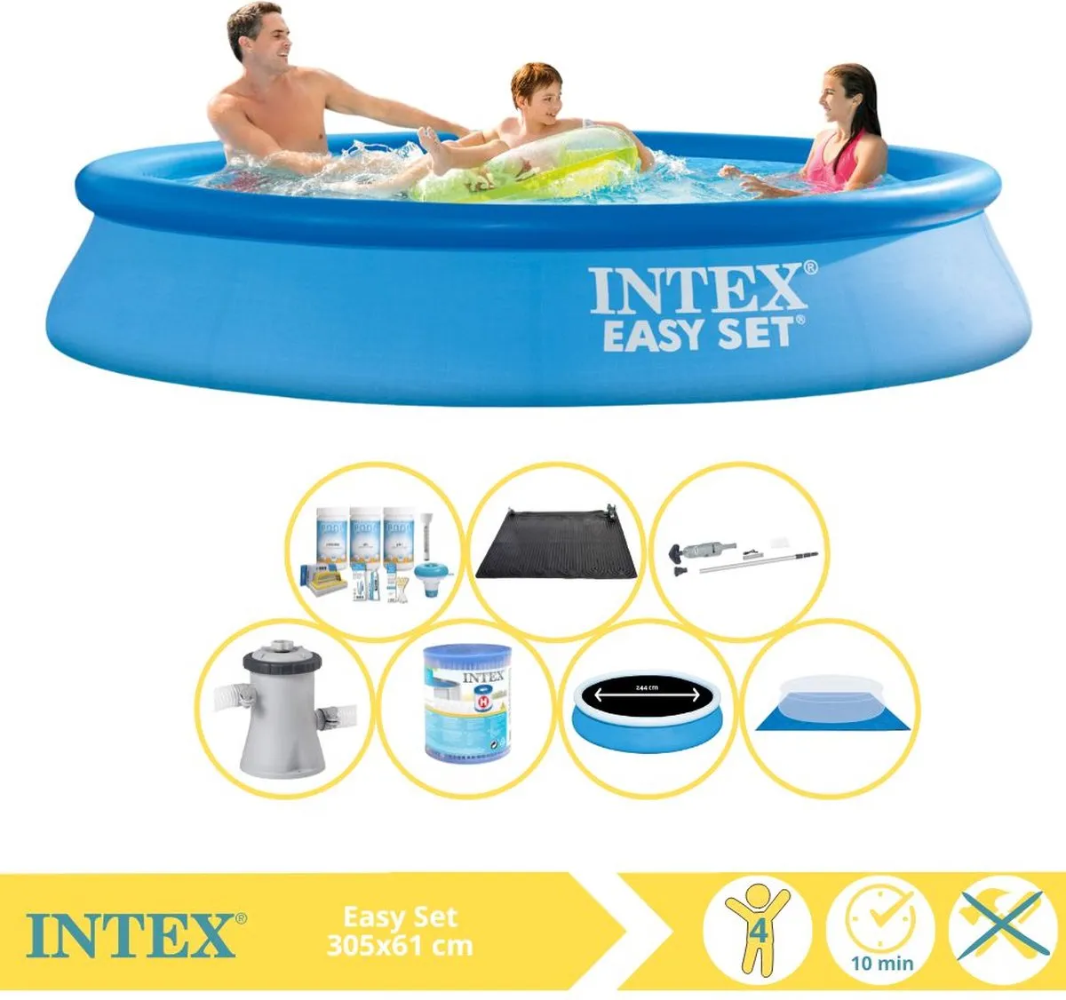 Intex Easy Set 28116NP Opblaaszwembad 305x61cm