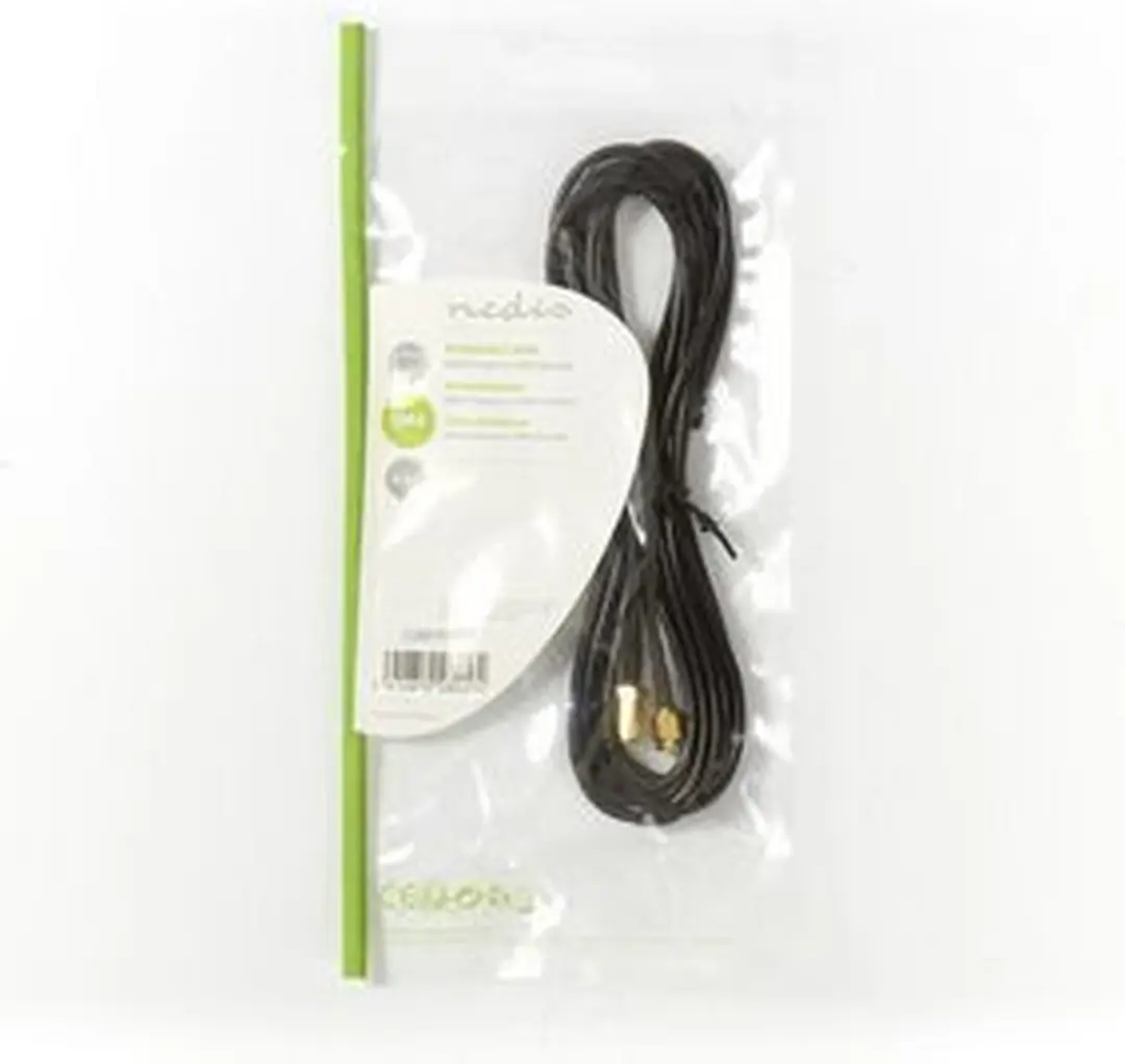 Nedis Antennekabel SMA Male-Female 2m - Verguld - 50 Ohm - Zwart - afbeelding 6 van 6
