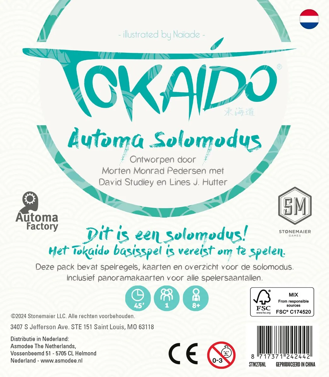 Tokaido Automa Solomodus - Bordspel