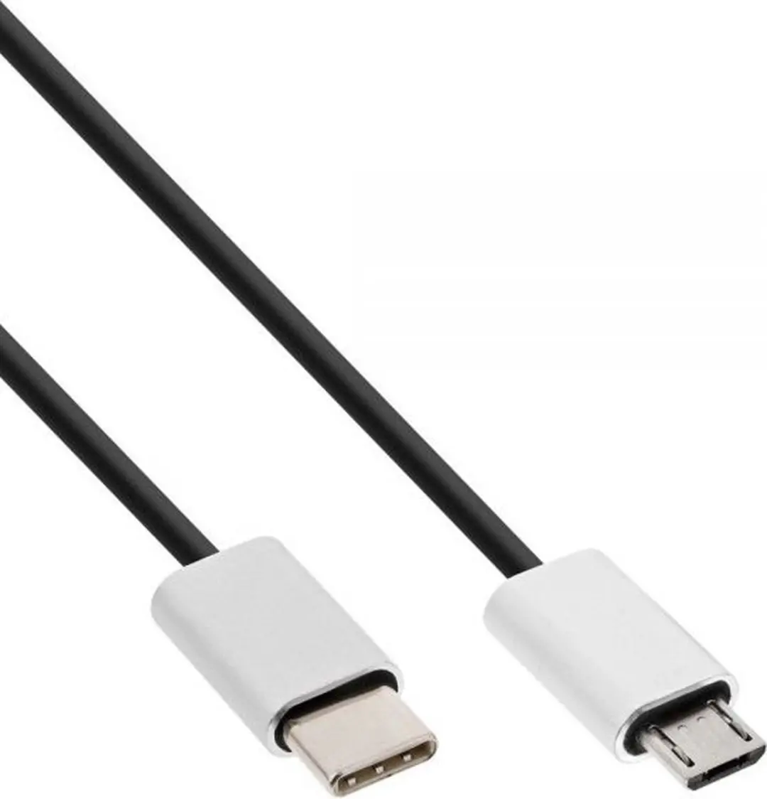 InLine USB-C naar Micro-B Kabel 1,5m - Zwart