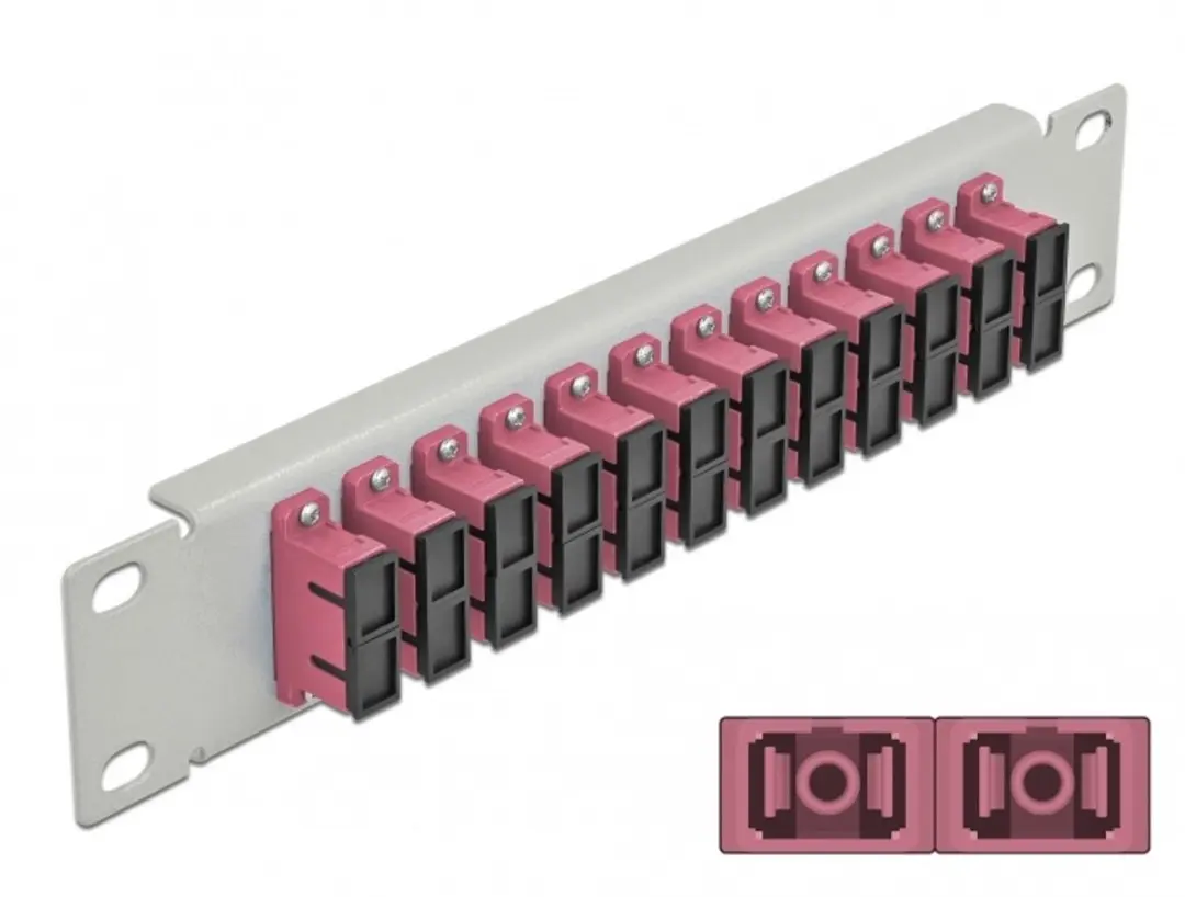 Delock 10" Fiber Optic Patch Panel 12 Port SC Duplex