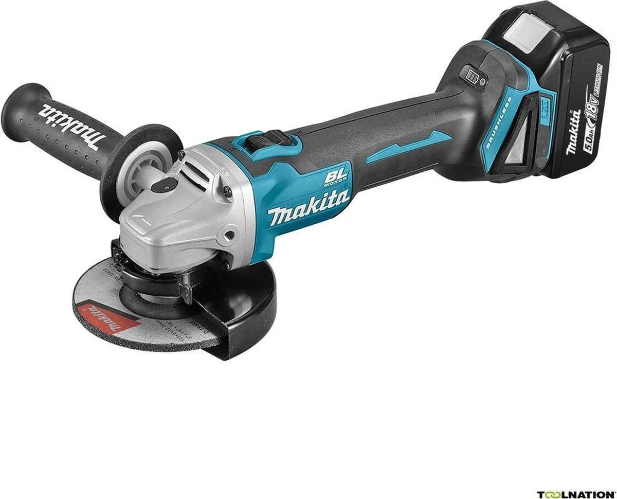 Makita DGA506RTJ Haakse Slijper 18V - 2x 5,0Ah Accu