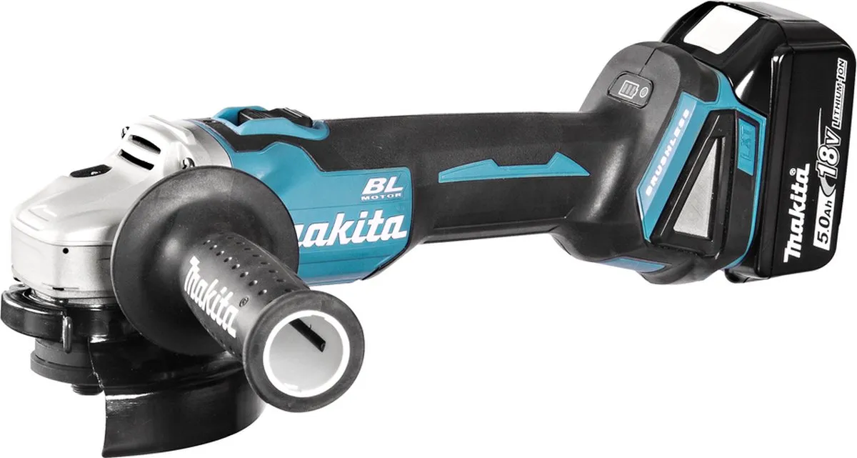 Makita DGA506RTJ Haakse Slijper 18V - 2x 5,0Ah Accu