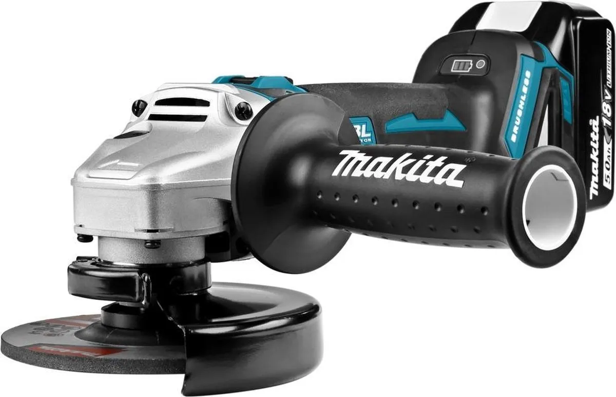 Makita DGA506RTJ Haakse Slijper 18V - 2x 5,0Ah Accu