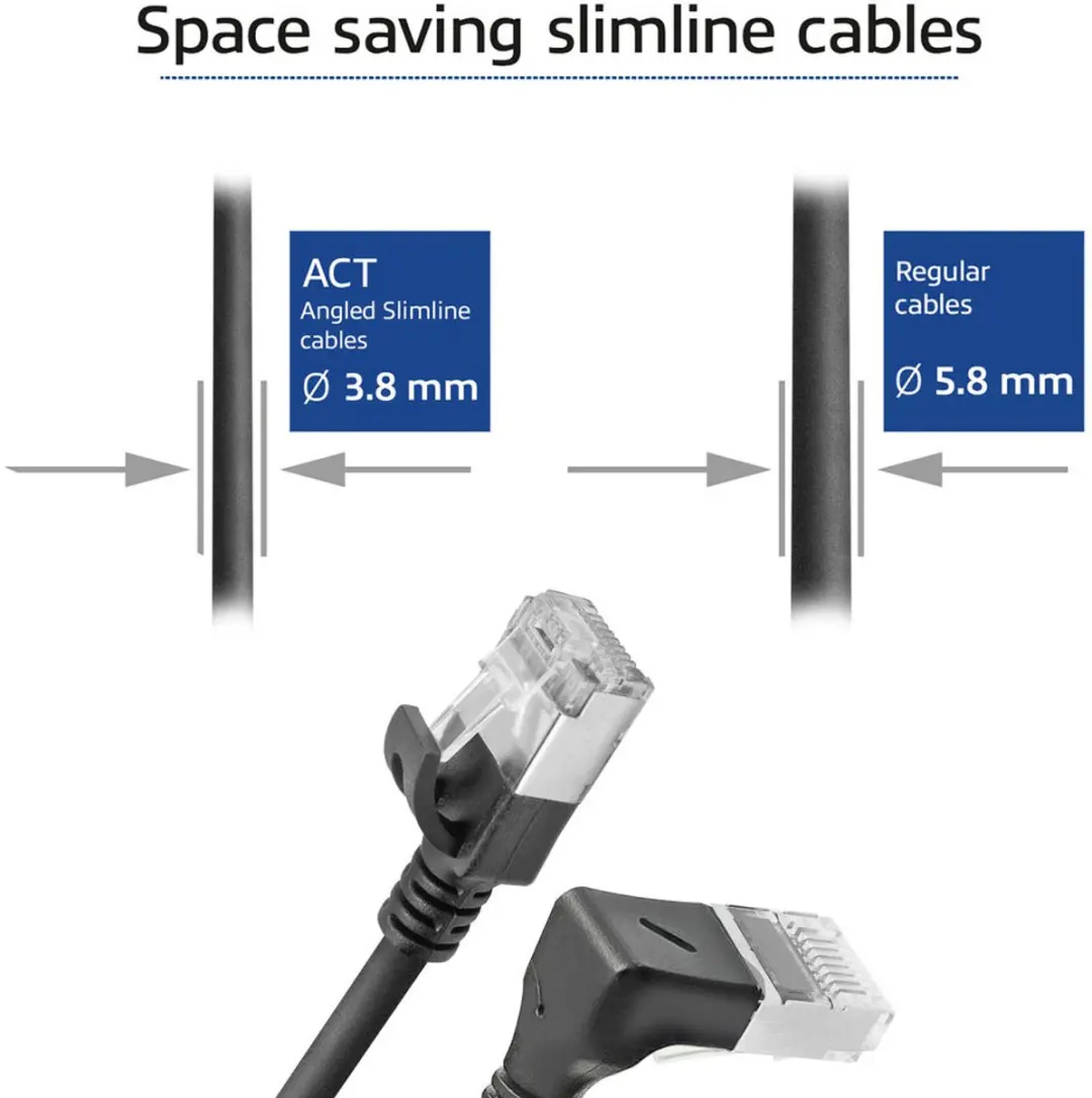 ACT DA3951 Patchkabel CAT6A U/FTP 1.5m - Zwart