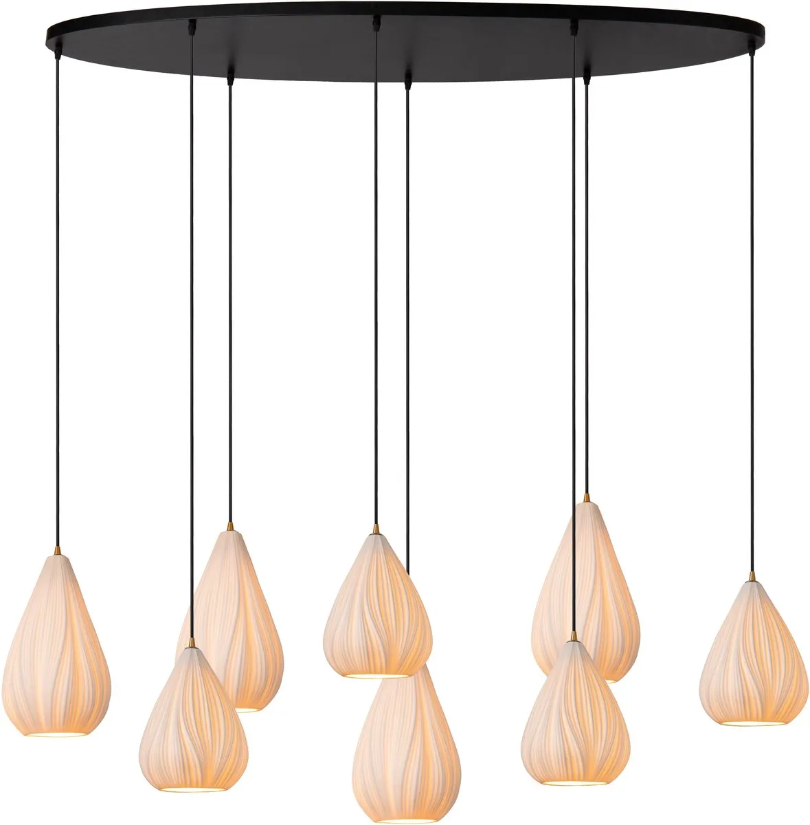 Lucide Cinzia Hanglamp 8xE27 - Wit