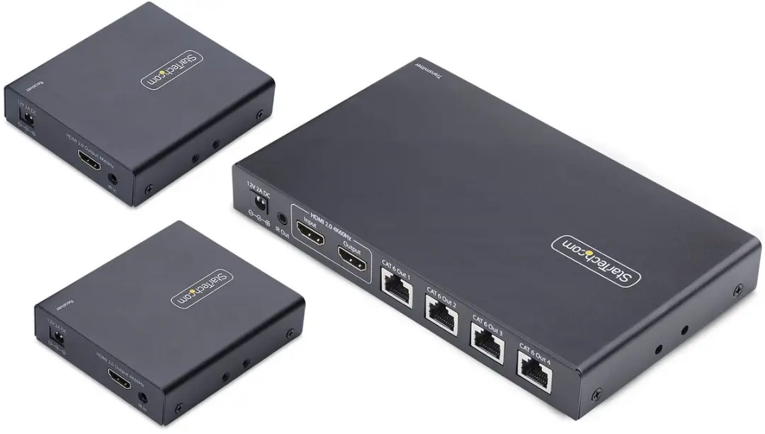 Startech 4K7014IC-EXTEND-HDMI HDMI Extender & Splitter - 4 Poorten - 70m - Zwart