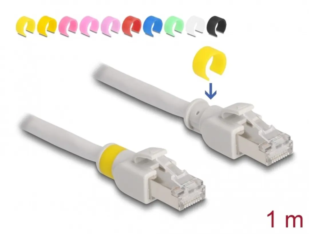 Delock RJ45 Cat.6A S/FTP Netwerkkabel 1m