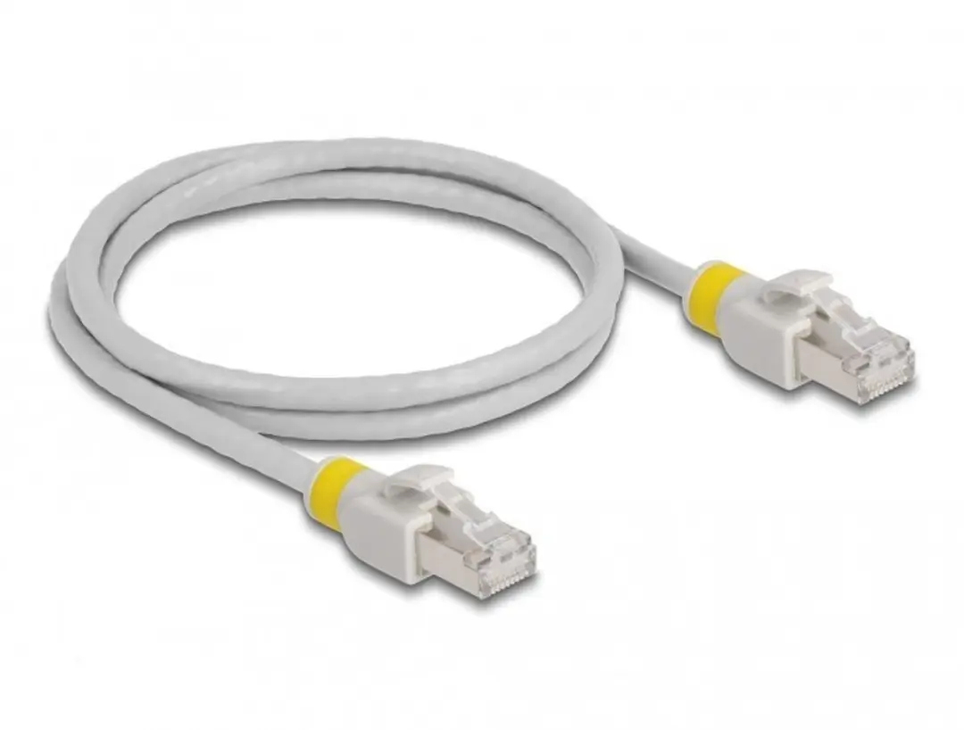 Delock RJ45 Cat.6A S/FTP Netwerkkabel 1m - Grijs