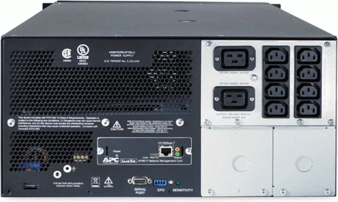 APC Smart-UPS SUA5000RMI5U UPS - 4000W - 10 Stopcontacten - Zwart