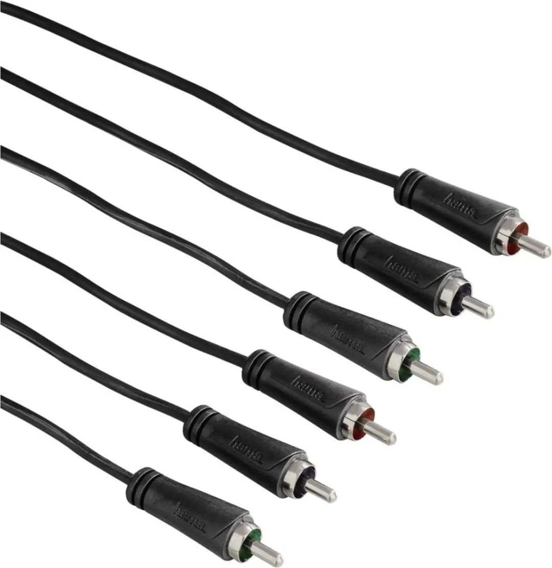 Hama Yuv-Kabel 3,0M - Zwart