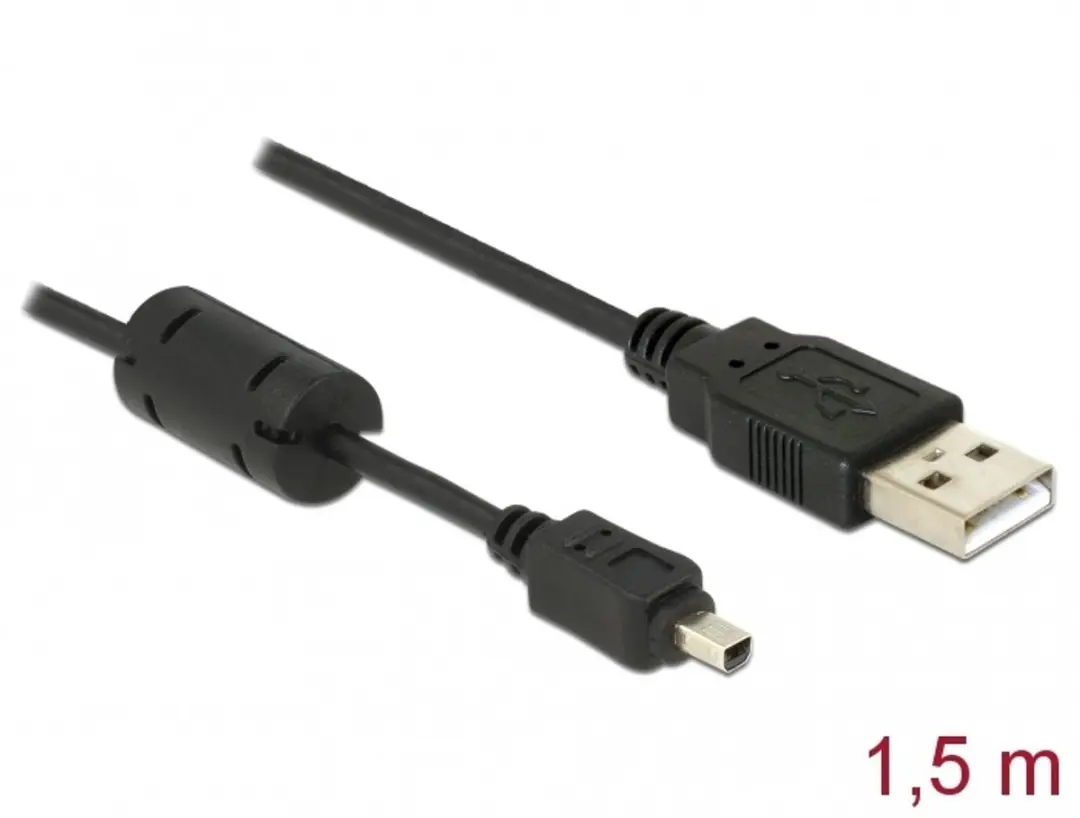 Delock USB-B mini 4 pin naar USB-A Kabel 1,5m