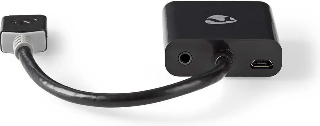 Nedis HDMI naar VGA Kabel 1080p - 0.20m - Verguld - Antraciet