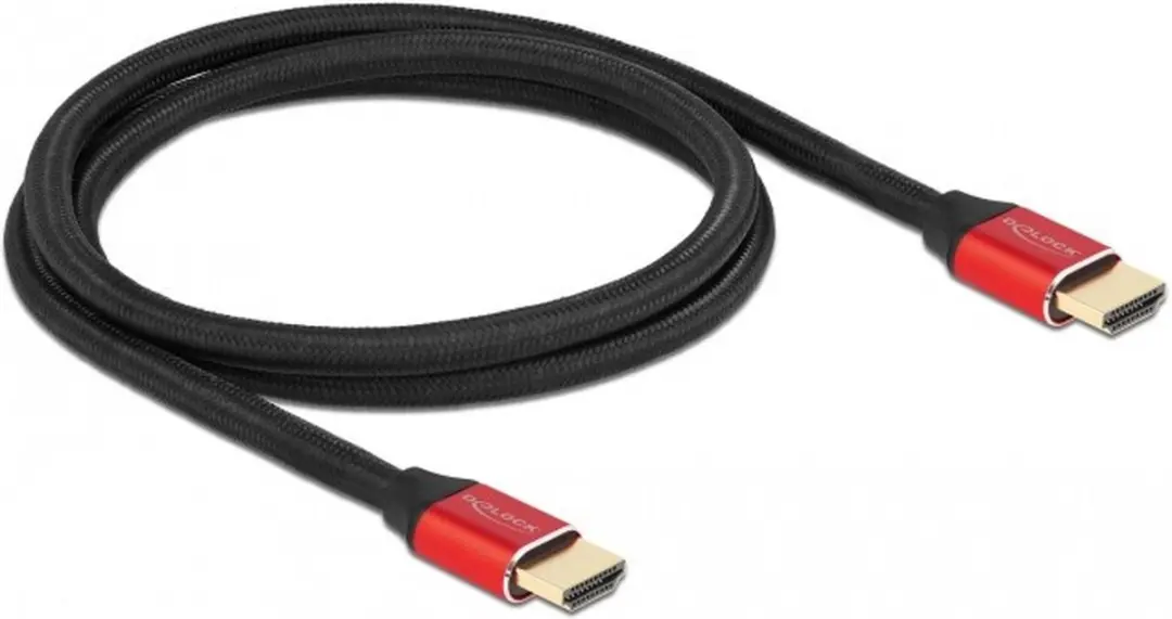 Delock Ultra High Speed HDMI Kabel 48 Gbps 8K 60Hz - 1m - Rood