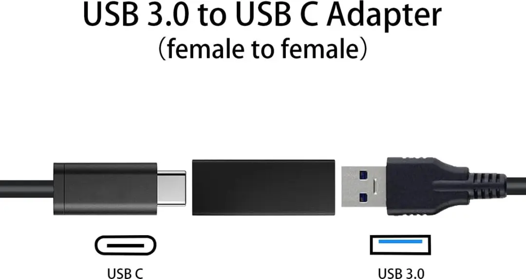 NÖRDIC OTG-C18 USB-C naar USB-A Adapter 5Gbps - Vrouwelijk naar Vrouwelijk - Zwart
