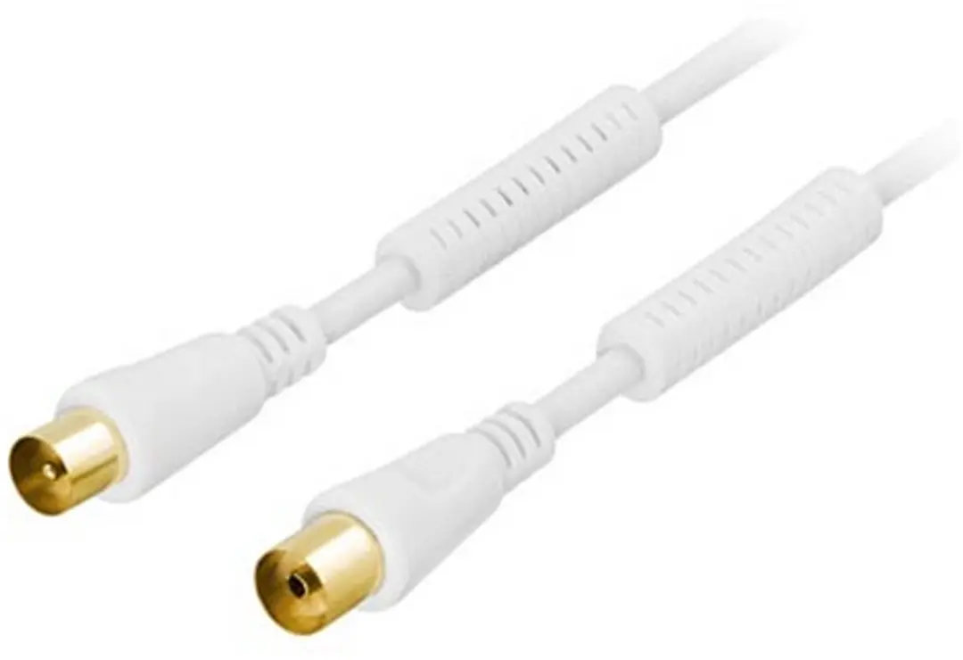 Deltaco Antennekabel 75 Ohm 2m - Wit