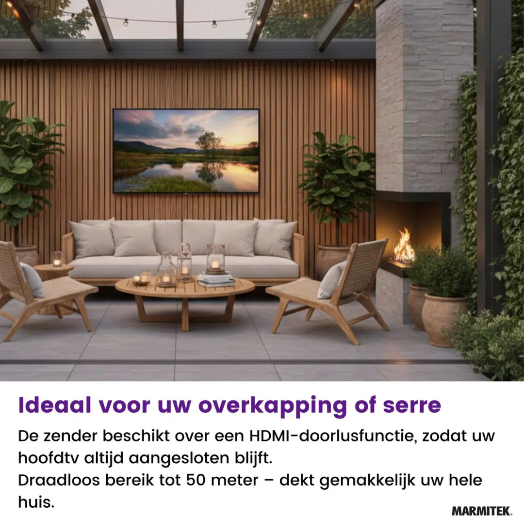 Marmitek WHE4 Draadloze HDMI Zender & Ontvanger 4K - IR Verlenger