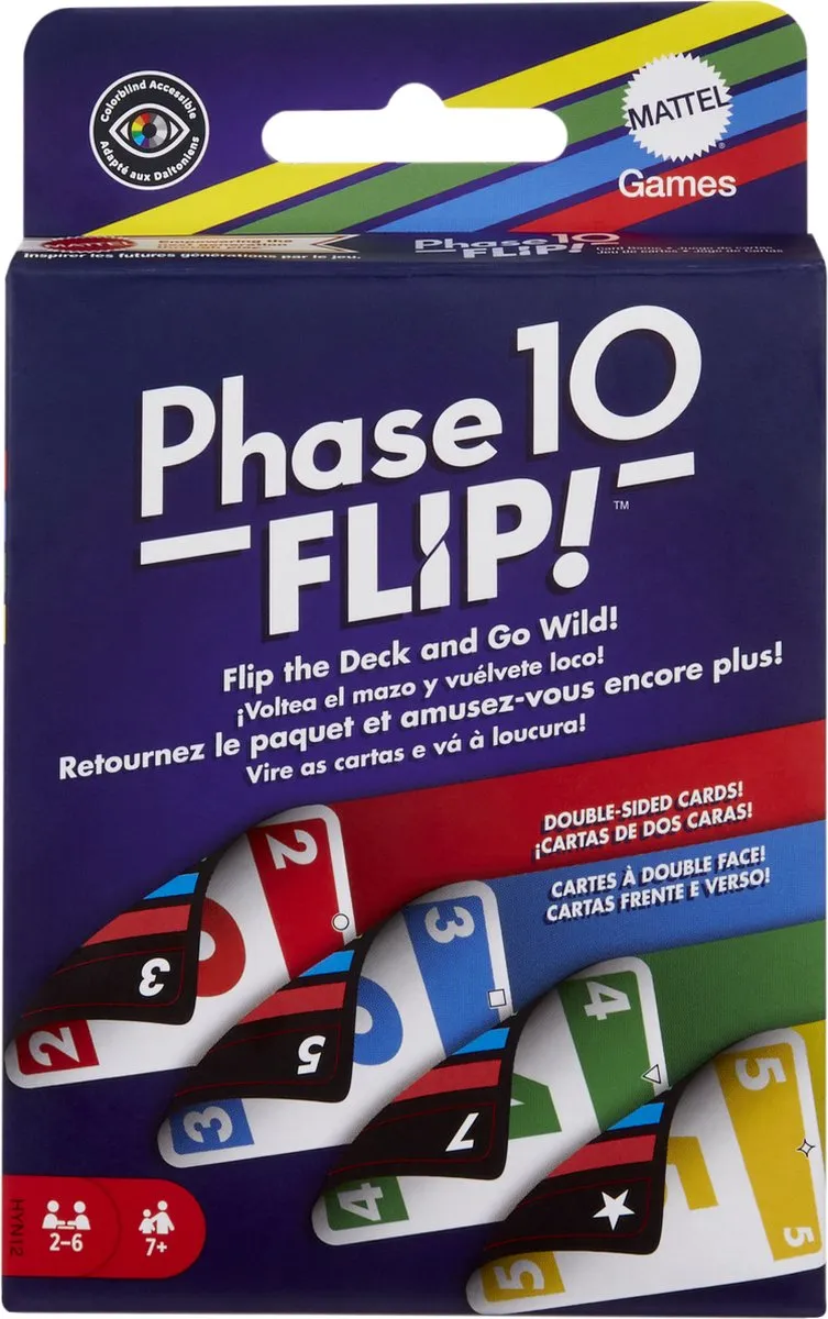 Mattel Games Phase 10 Flip Kaartspel - 2-6 Spelers