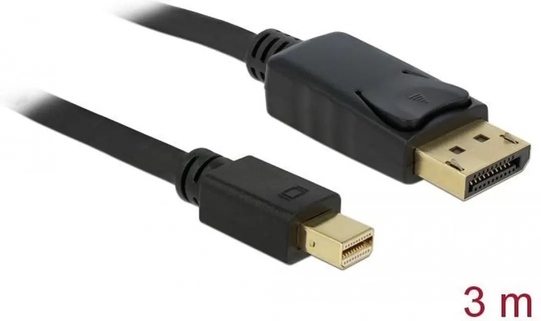 Delock Mini DisplayPort DisplayPort Kabel 3.0m - Zwart