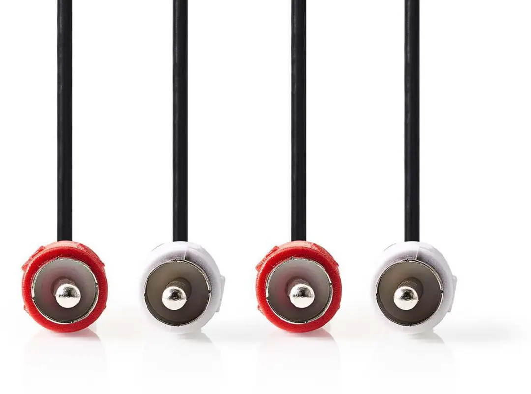 Nedis Stereo-Audiokabel CAGL24200BK10 - 2x RCA Male - 1m - Zwart