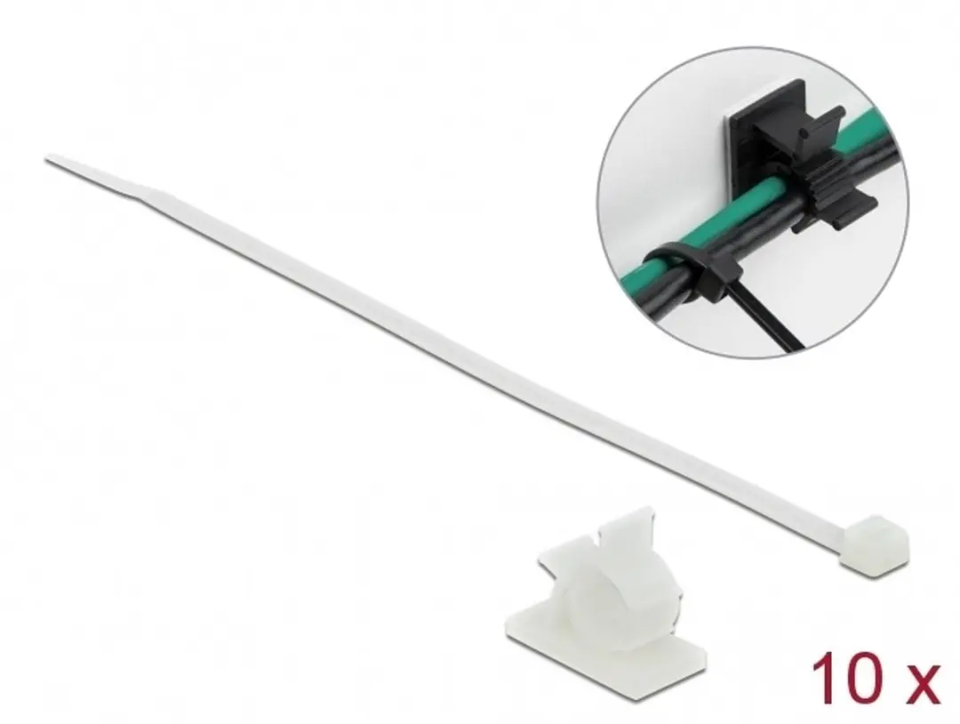 Delock Tie-wraps met kabelklem 4,8mm