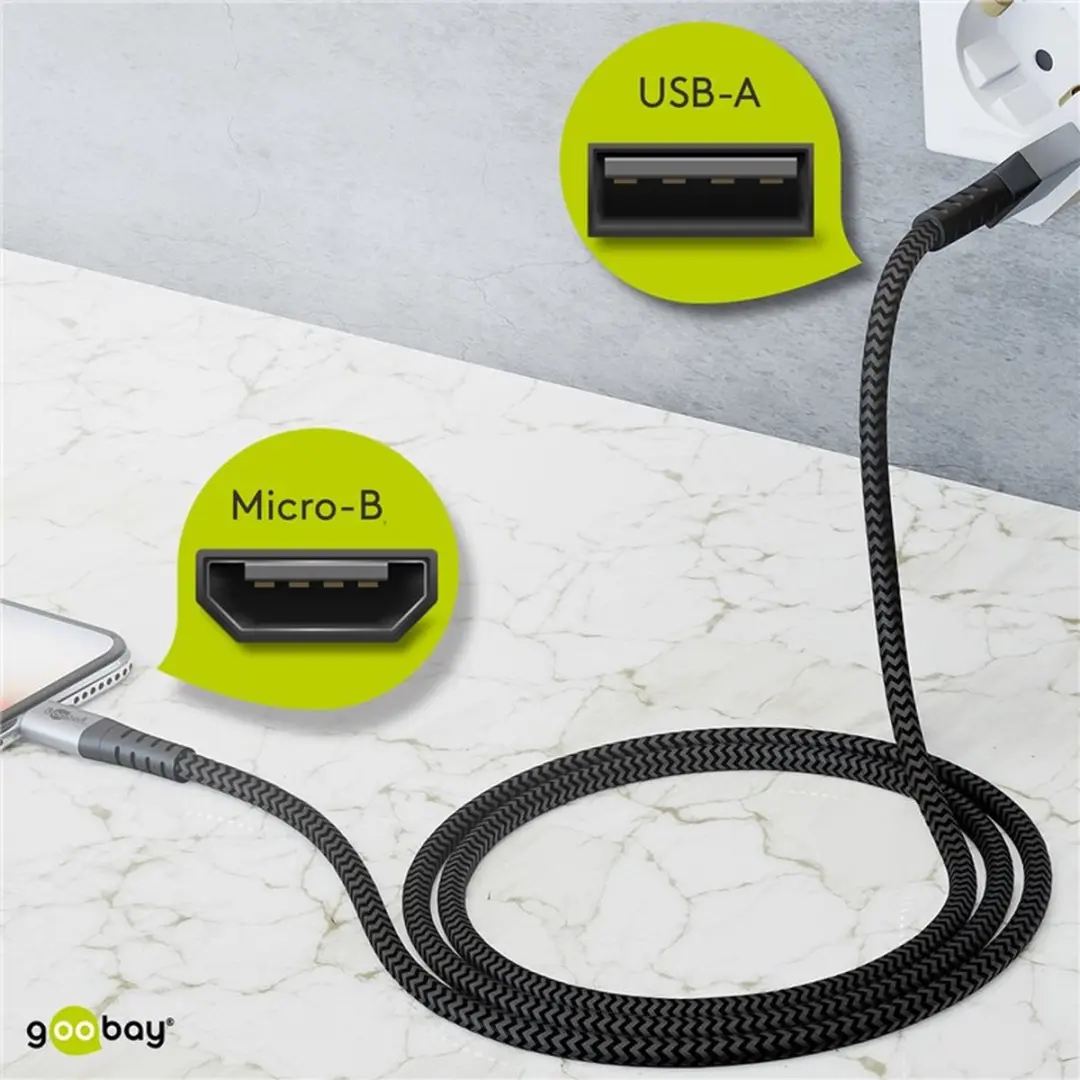Goobay Micro USB USB2.0 Kabel 3A - 1m - 10 Stuks