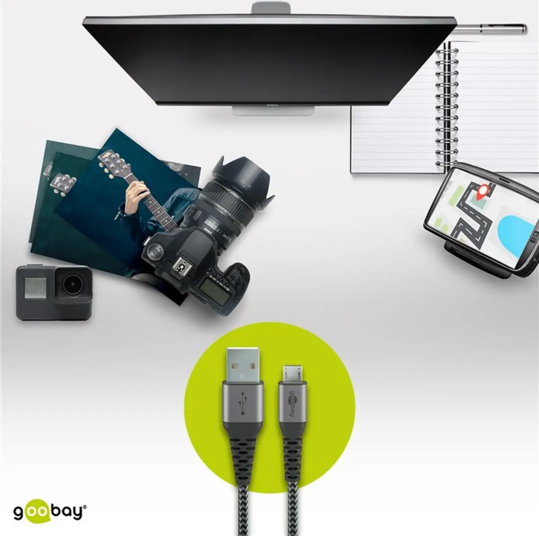 Goobay Micro USB USB2.0 Kabel 3A - 1m - 10 Stuks