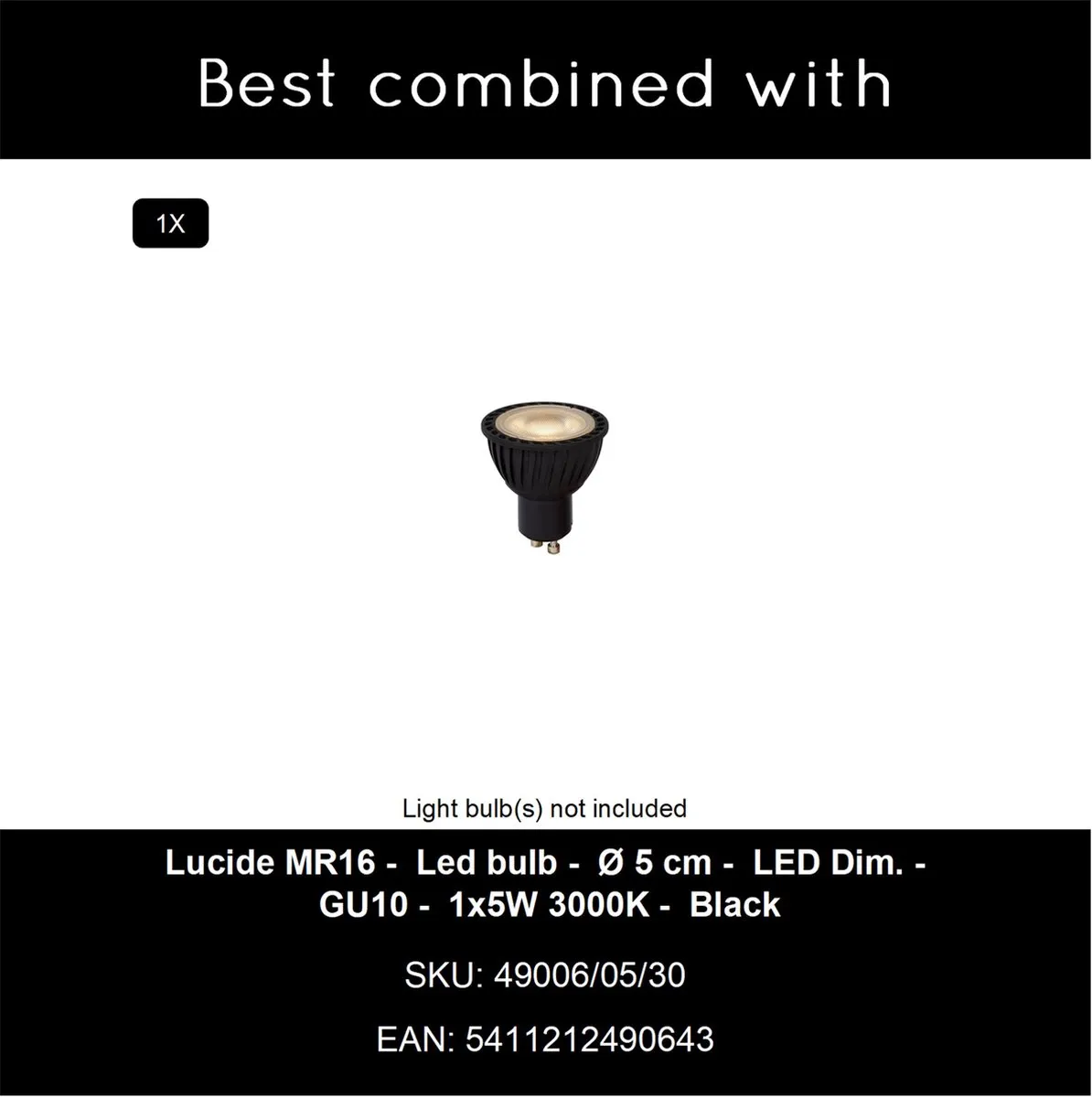 Lucide Dupla Wandspot GU10 3.8W - Grijs ijzer