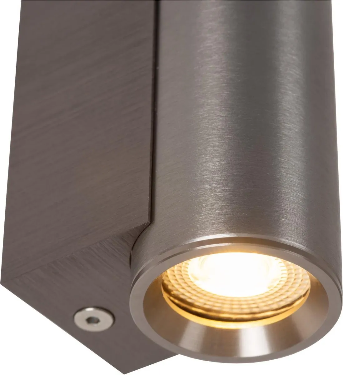 Lucide Dupla Wandspot GU10 3.8W - Grijs ijzer